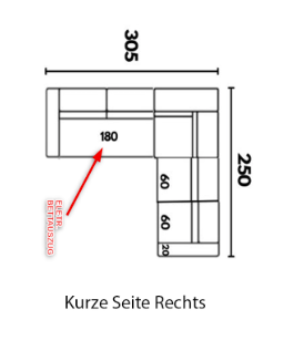 Ecksofa Burgaz – Modernes Design trifft auf Funktionalität